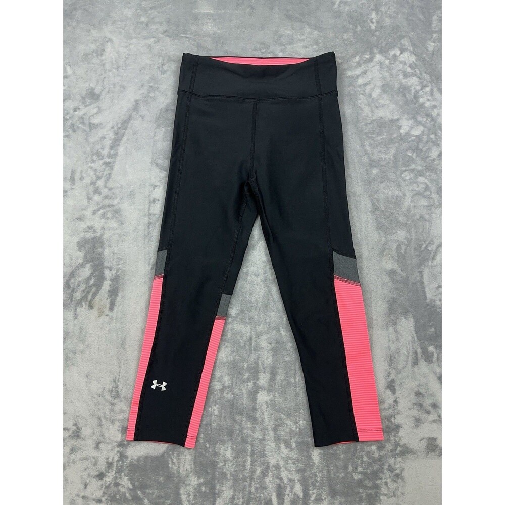 Under Armour HeatGear Alpha Novelty Compression Capri Leggings Sz XS Black Pink